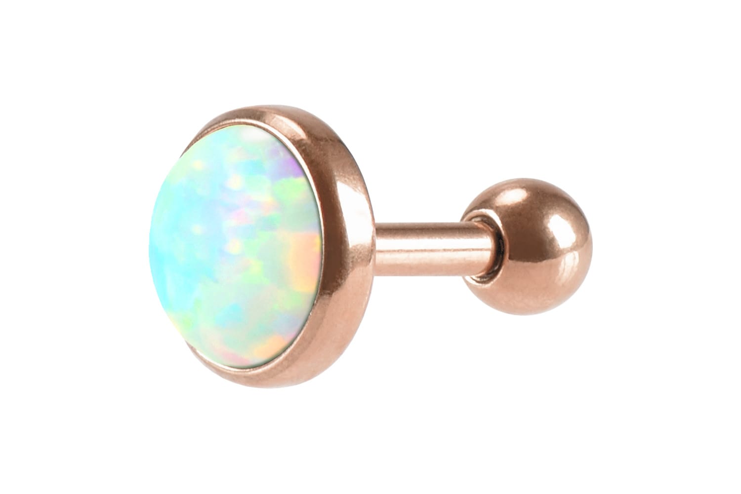 Chirurgenstahl Ohrpiercing SYNTHETISCHER OPAL ++SALE++